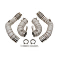 BMW S63 (F90 M5, F91/F92/F93 M8) CATLESS DOWNPIPES WITH HEAT-SHIELD